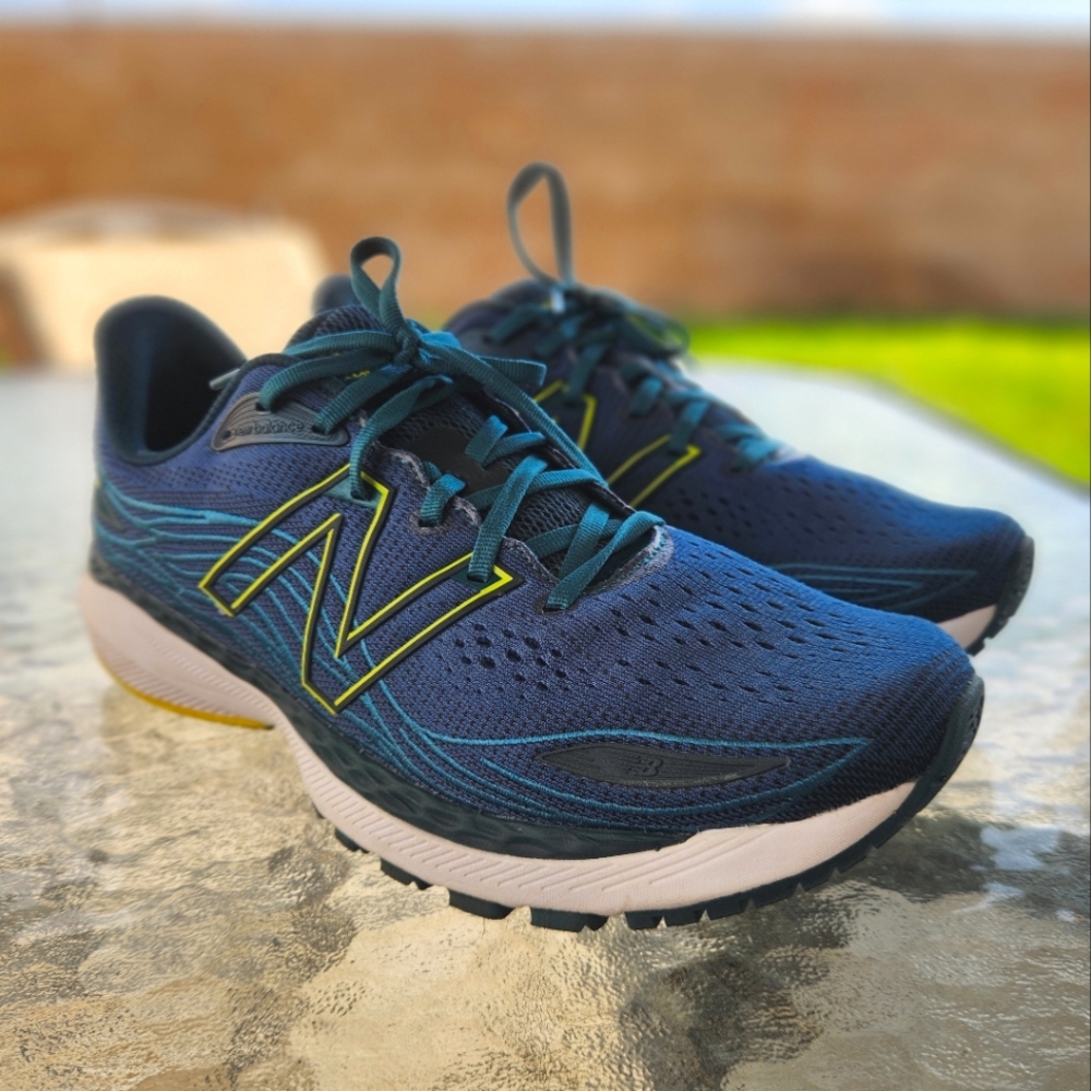 New Balance 860 Blue Teal and Yellow Running Shoes